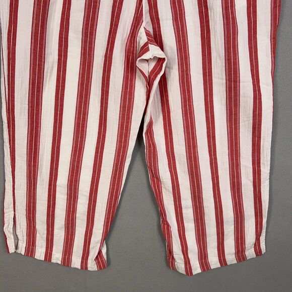 Old Navy Pants Womens 2X Red White Striped High Rise Wide Leg Comfort Waist - Picture 8 of 16